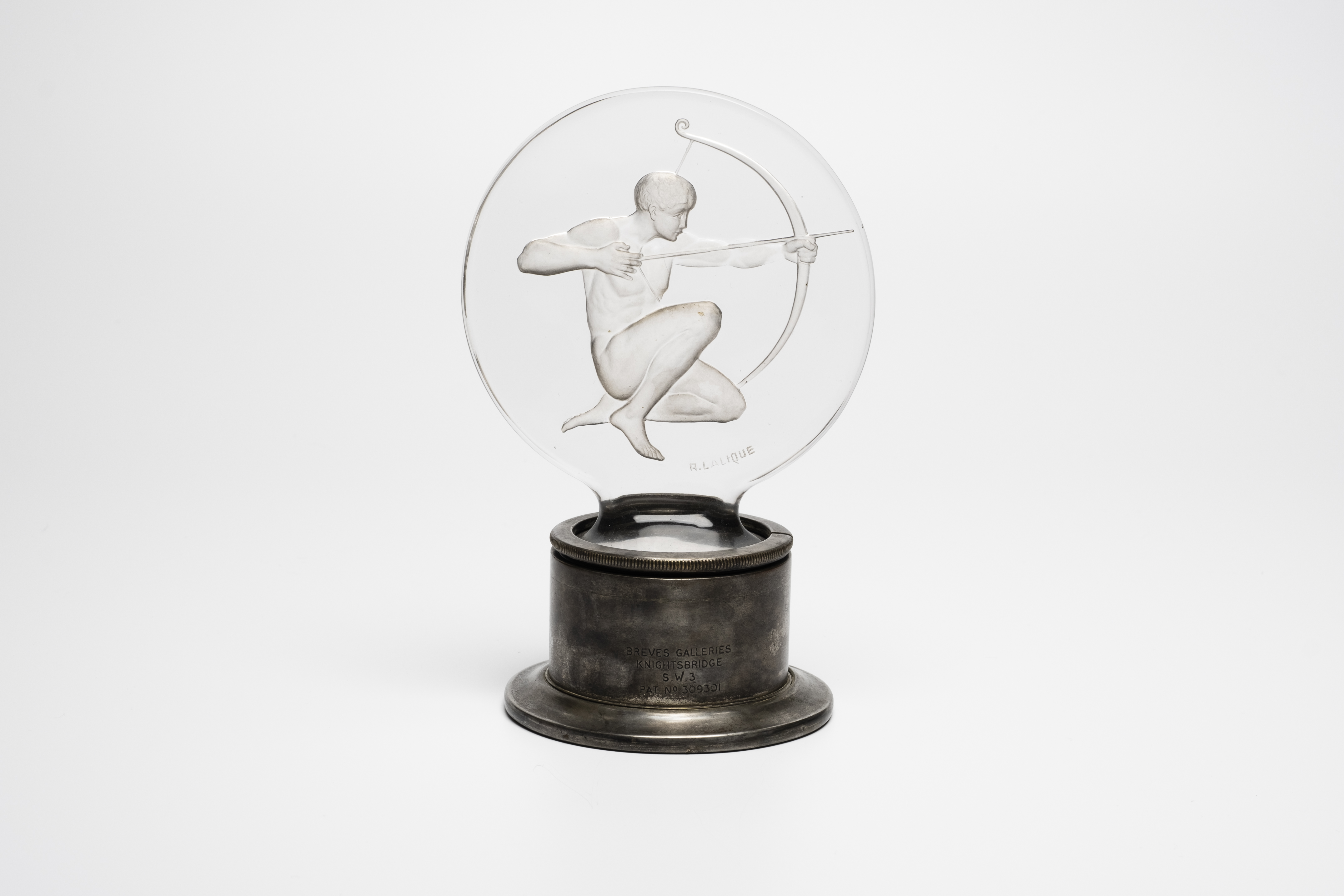 Rene Lalique Archer mascot in period Breves mount